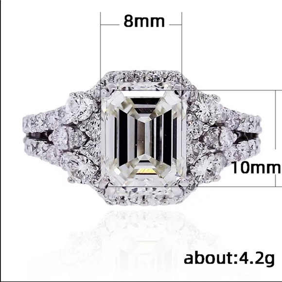 New Women’s 925 Silver Diamond Diamond Ring - Picture 5 of 6